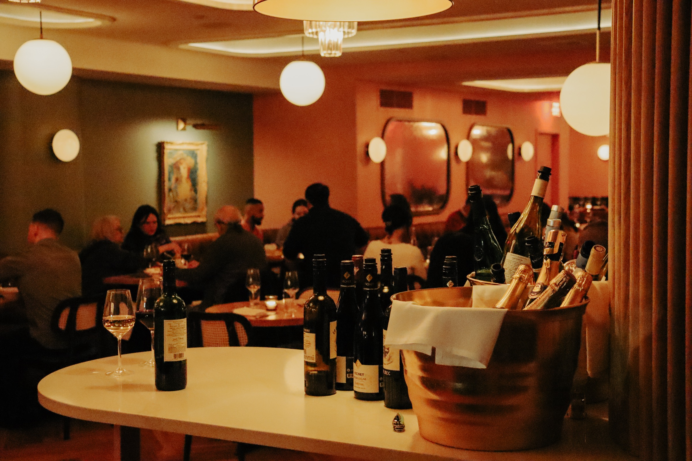 A wide shot of the dining room at Jolene's